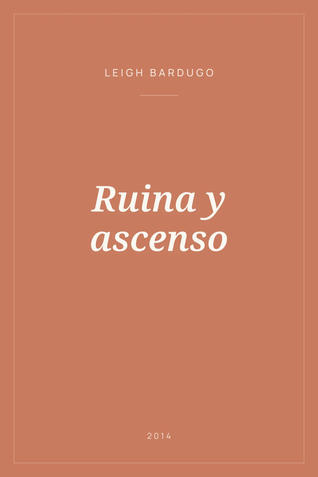 Portada de Ruina y ascenso