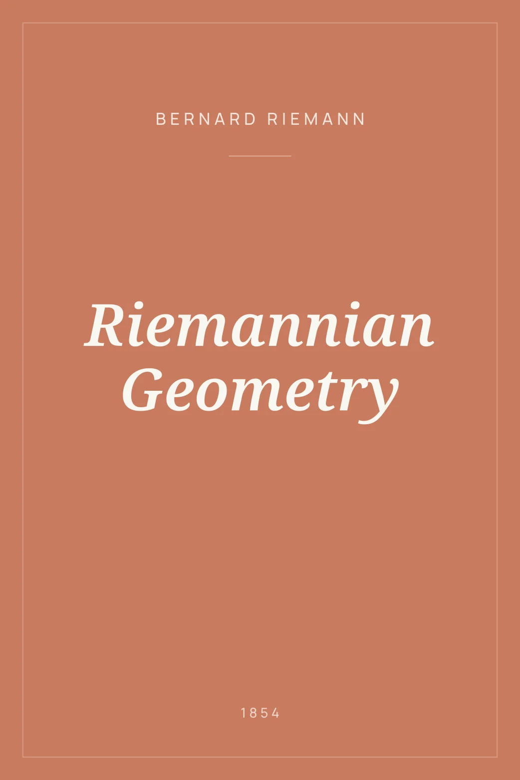 Portada de Riemannian Geometry