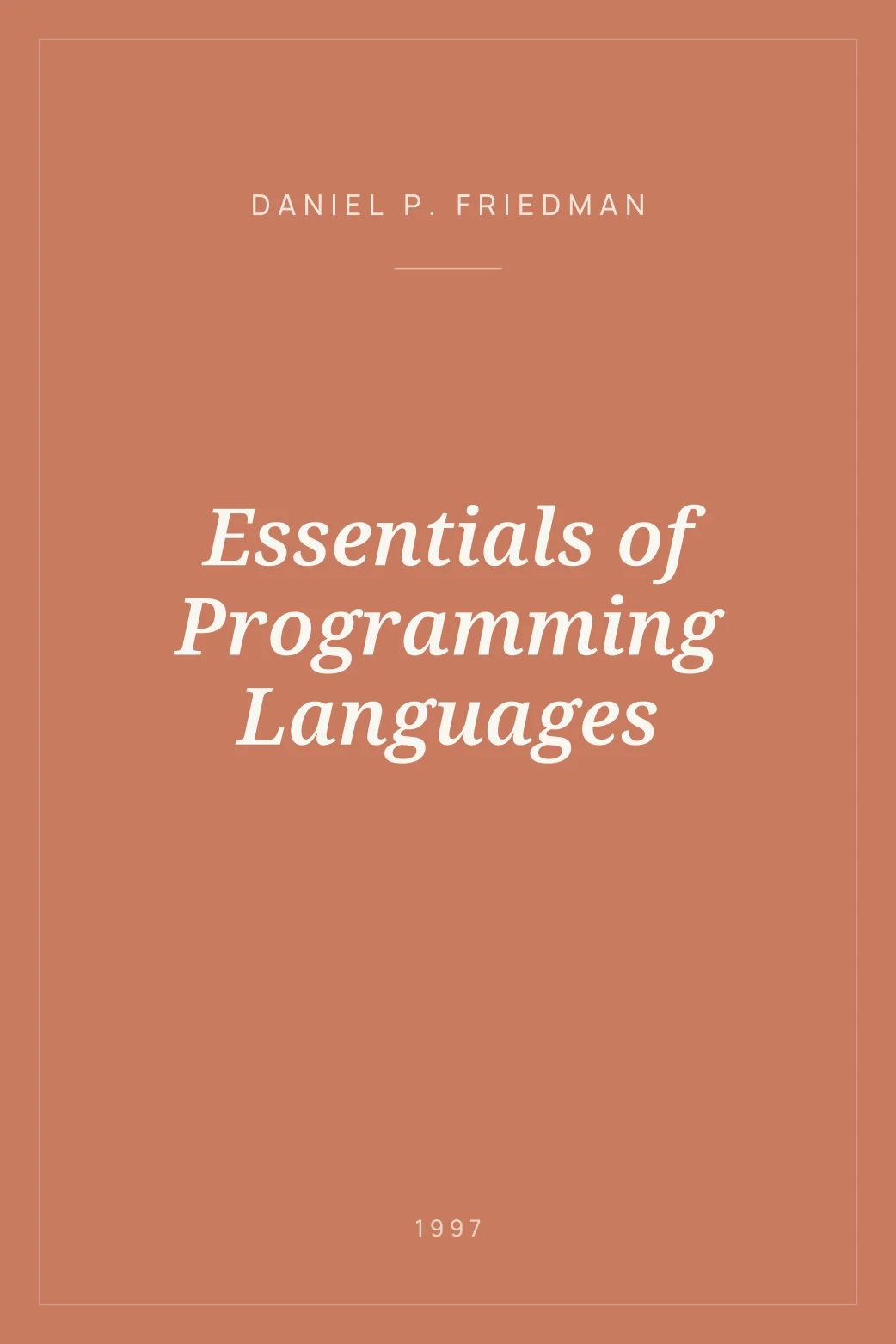 Portada de Essentials of Programming Languages