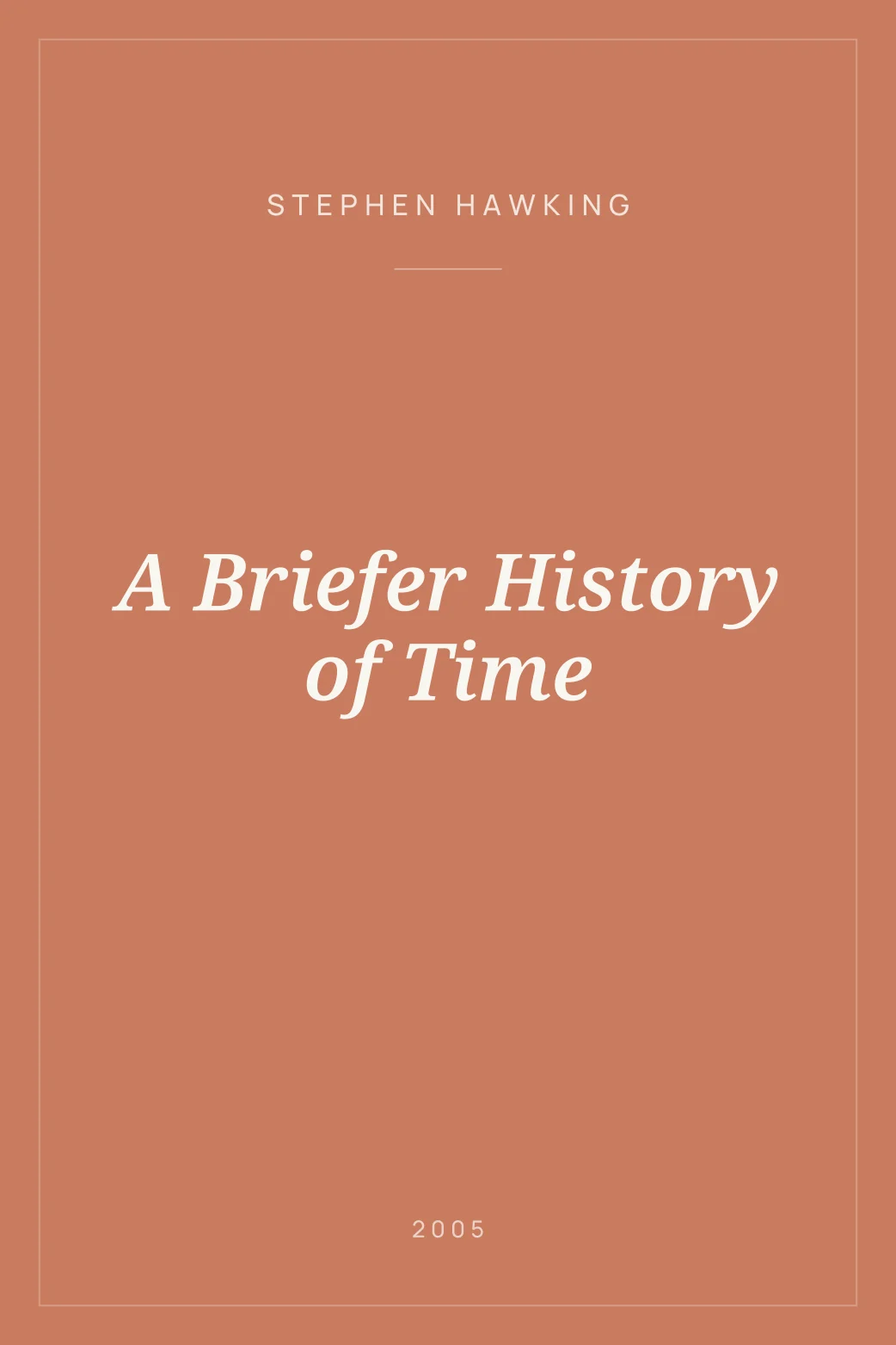 Portada de A Briefer History of Time