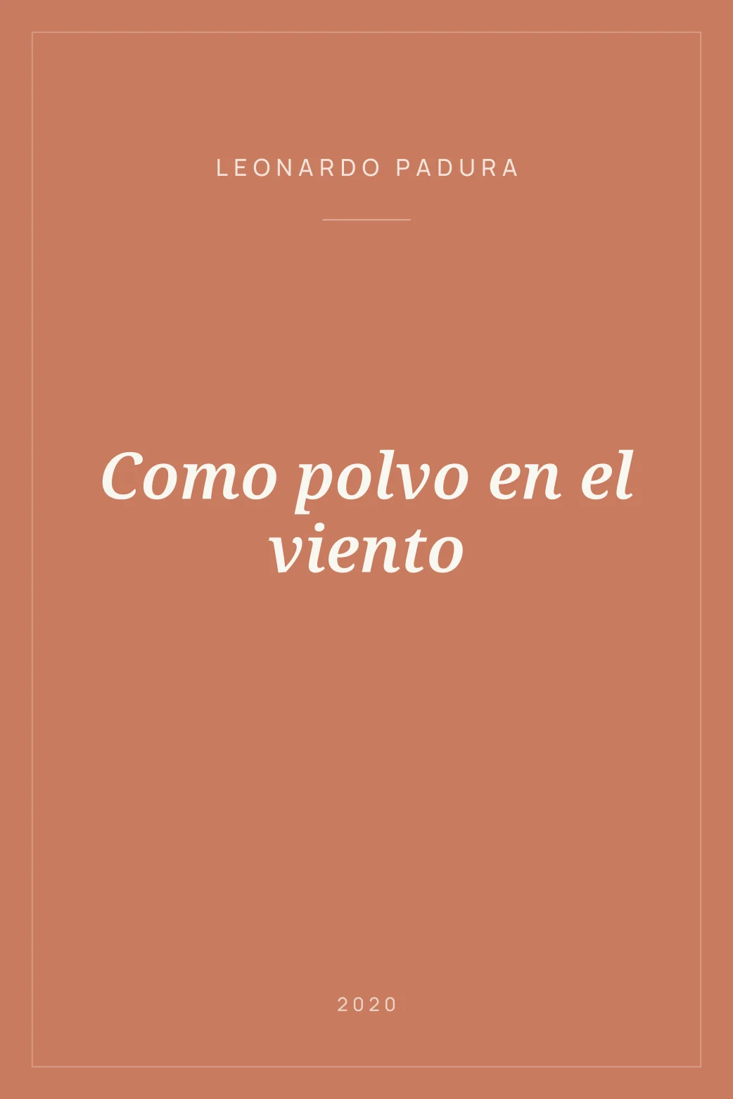Portada de Como polvo en el viento
