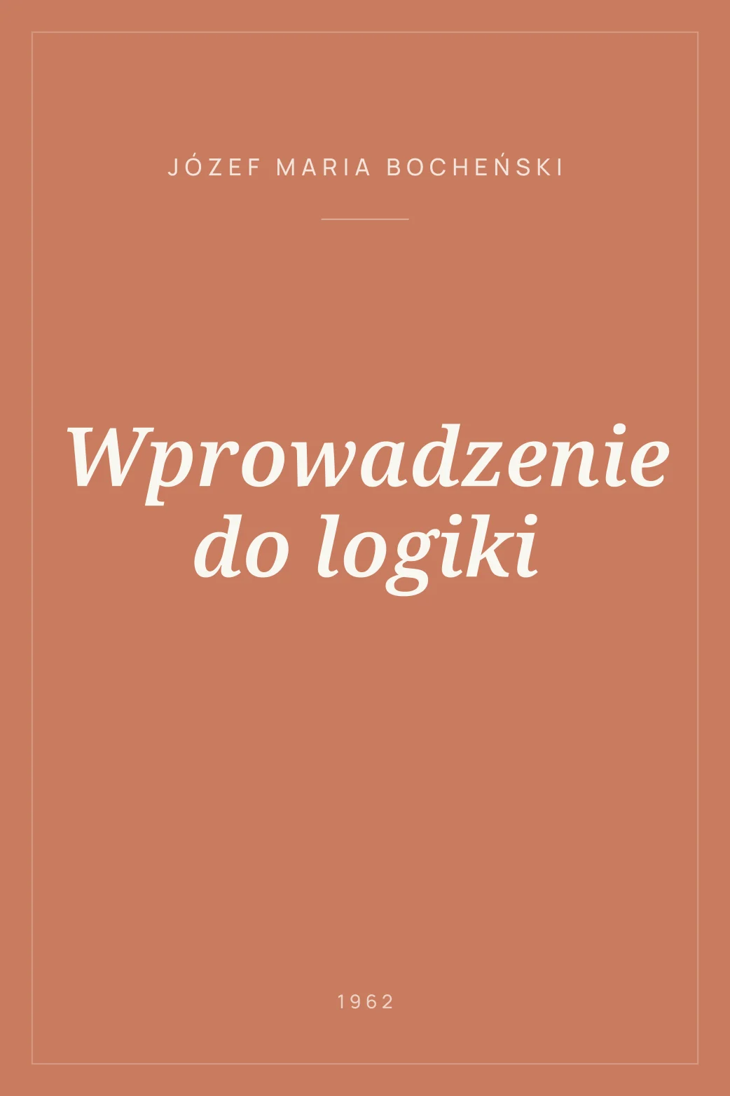 Portada de Wprowadzenie do logiki