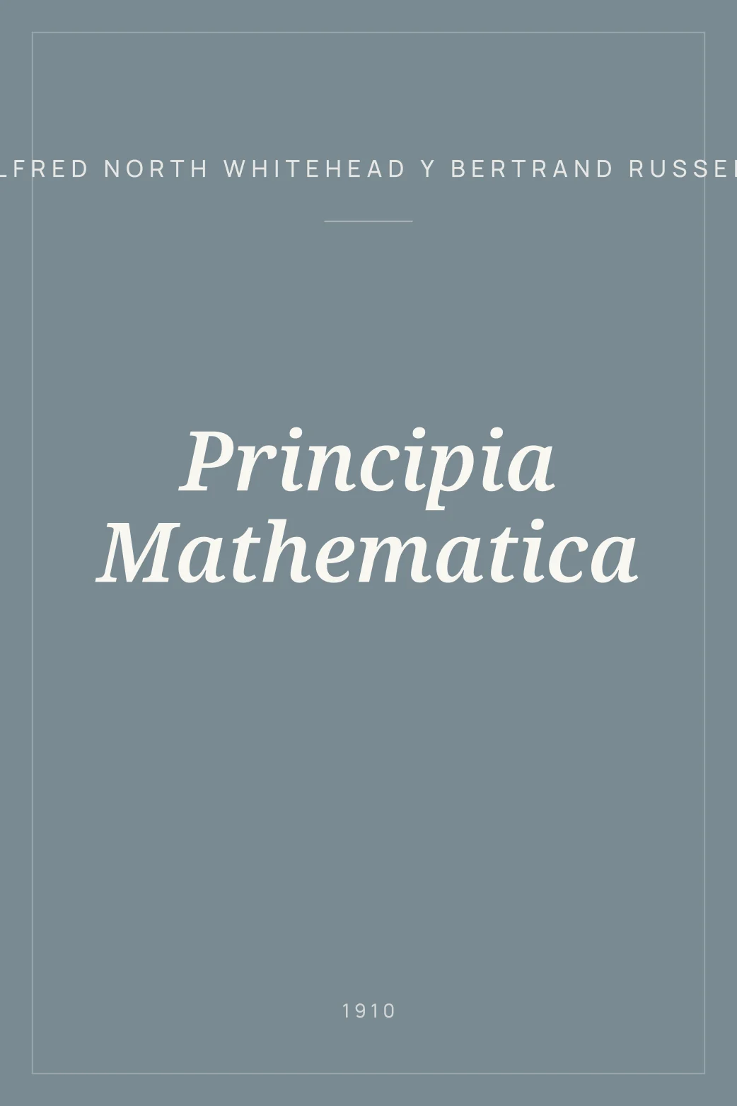Portada de Principia Mathematica