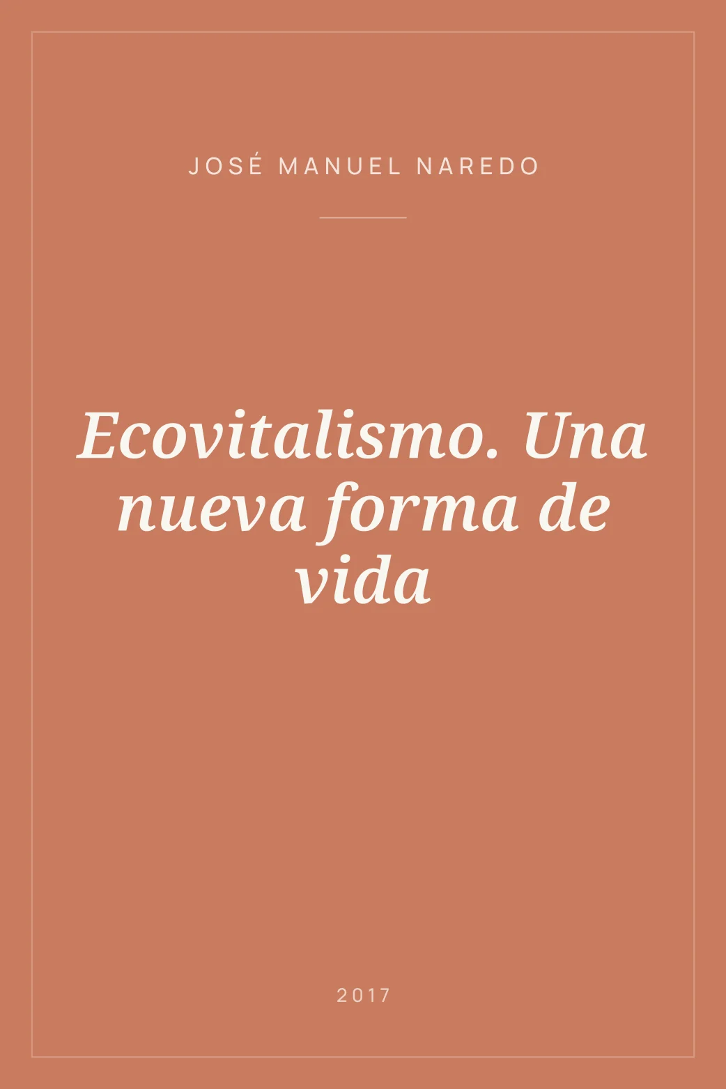 Portada de Ecovitalismo. Una nueva forma de vida