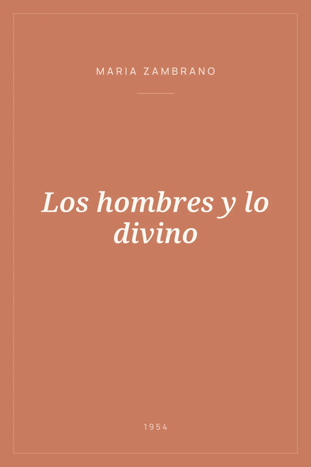 Portada de Los hombres y lo divino