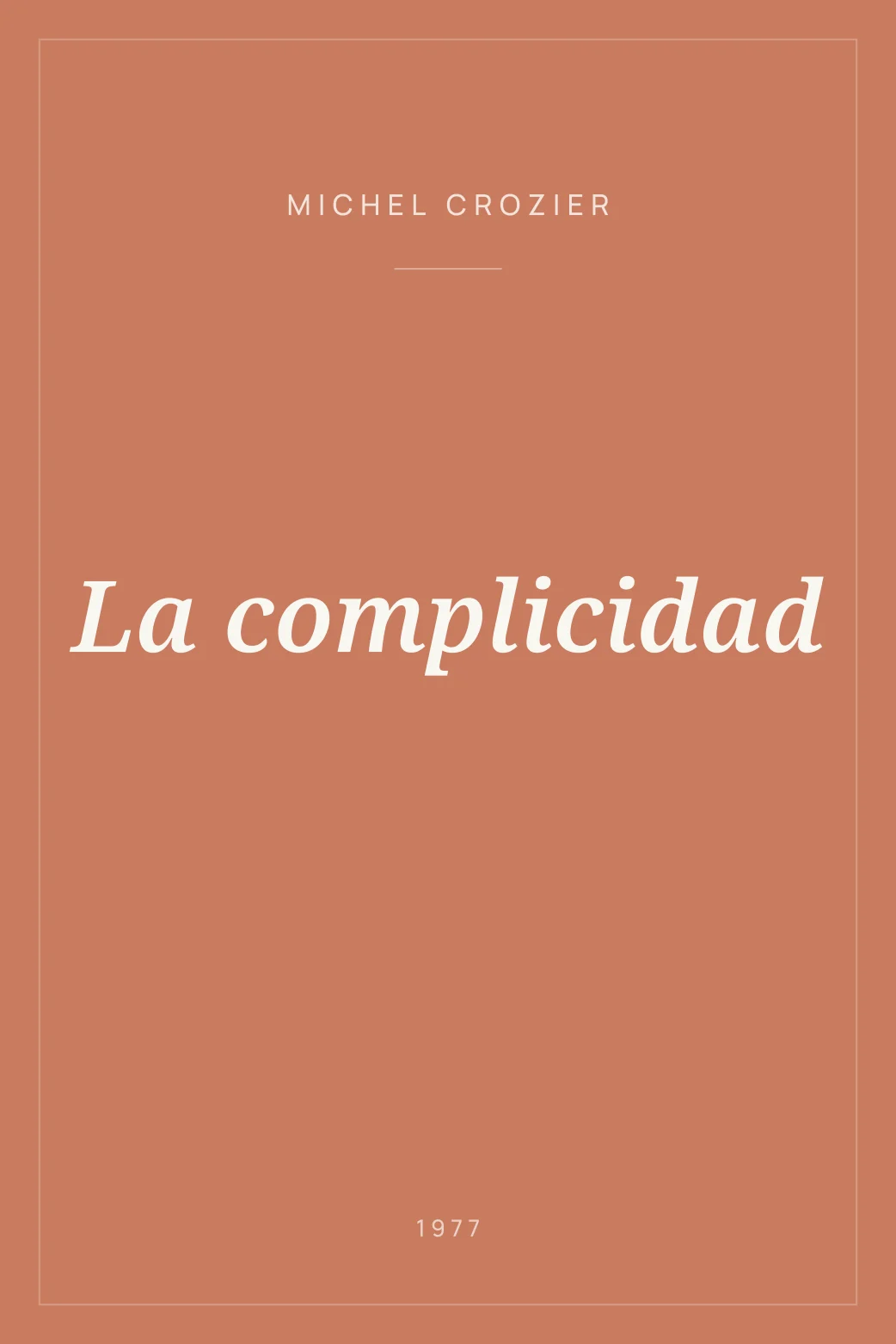 Portada de La complicidad