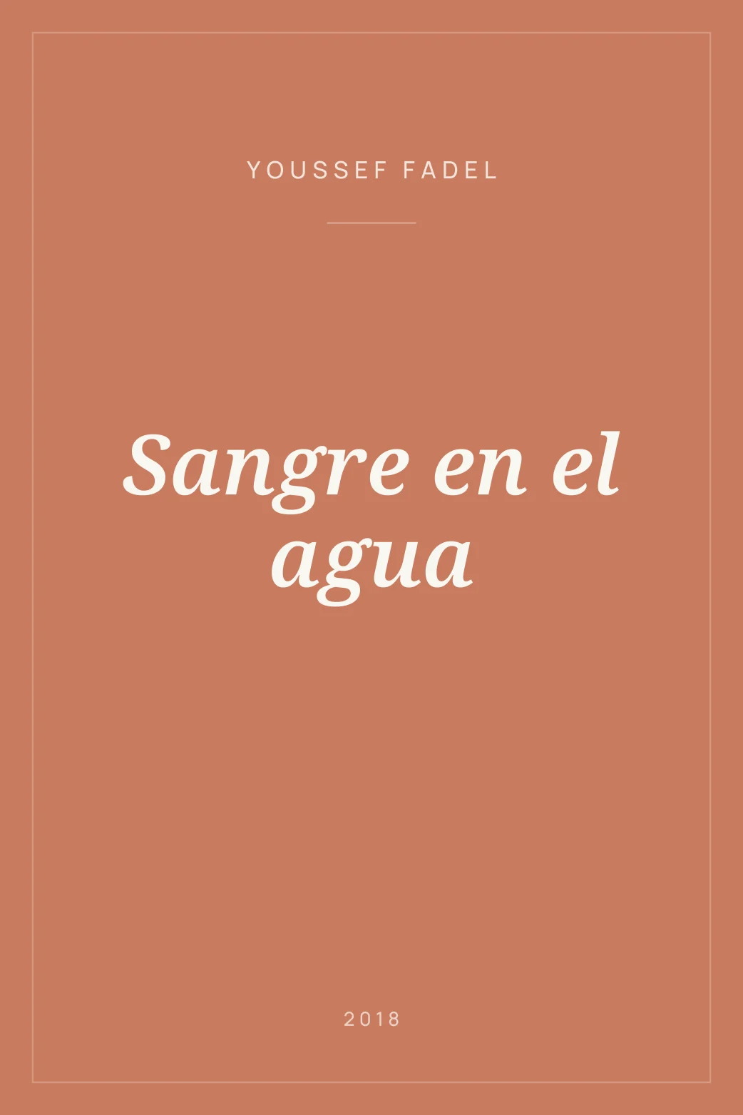Portada de Sangre en el agua