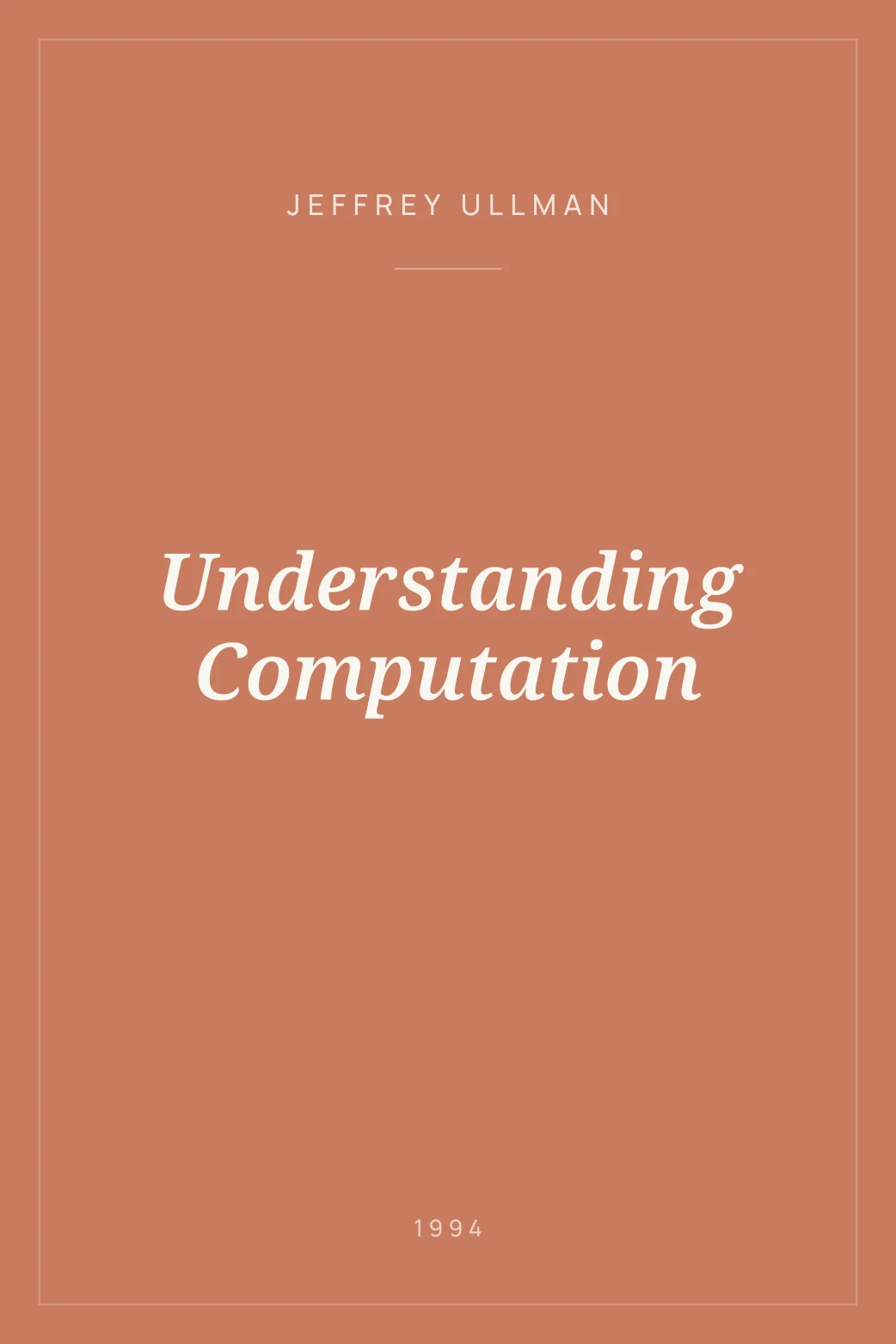 Portada de Understanding Computation