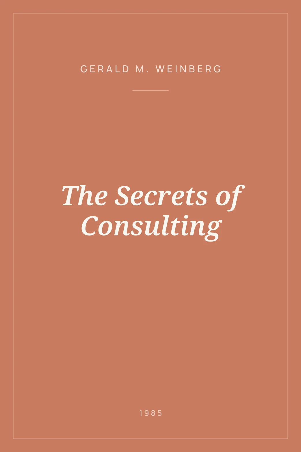 Portada de The Secrets of Consulting
