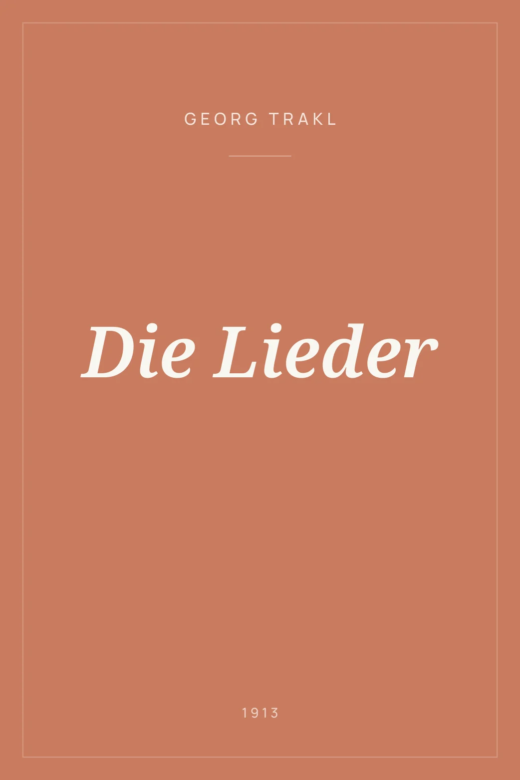 Portada de Die Lieder