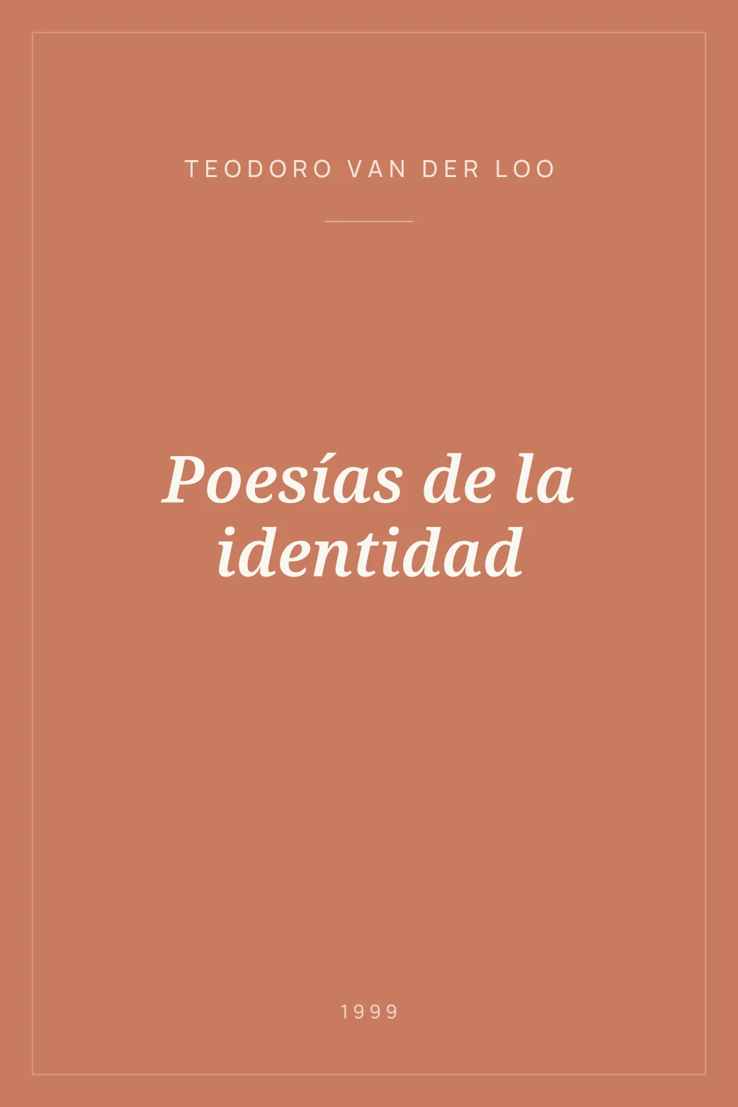 Portada de Poesías de la identidad
