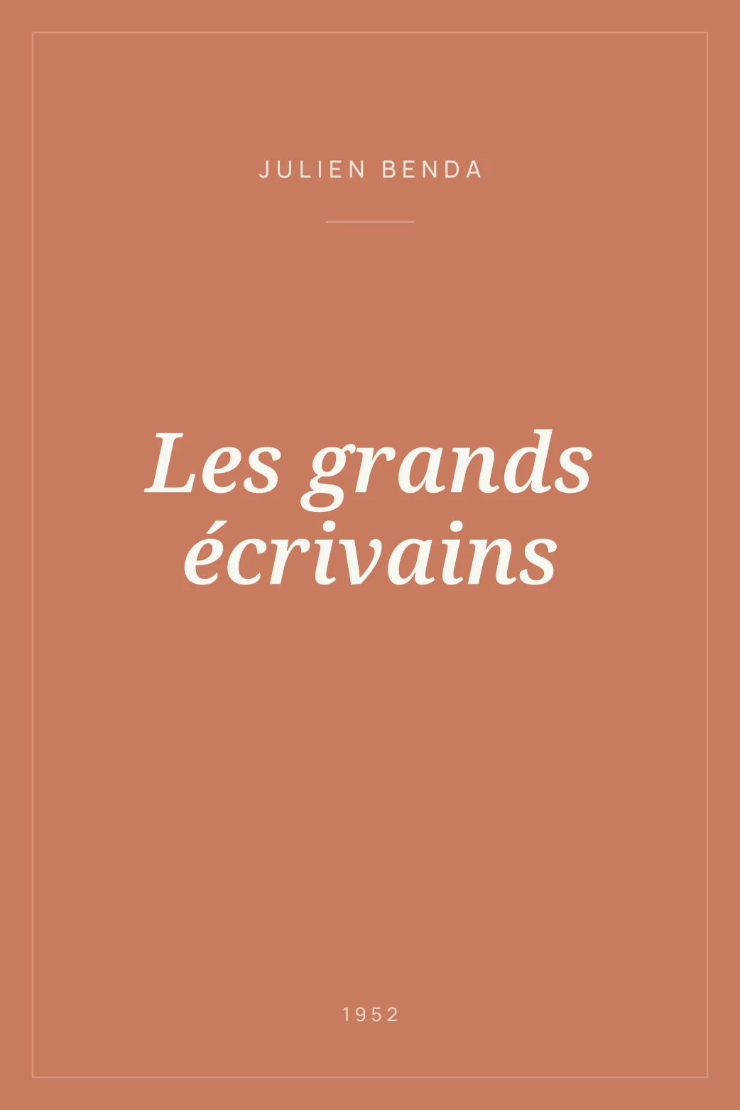 Portada de Les grands écrivains