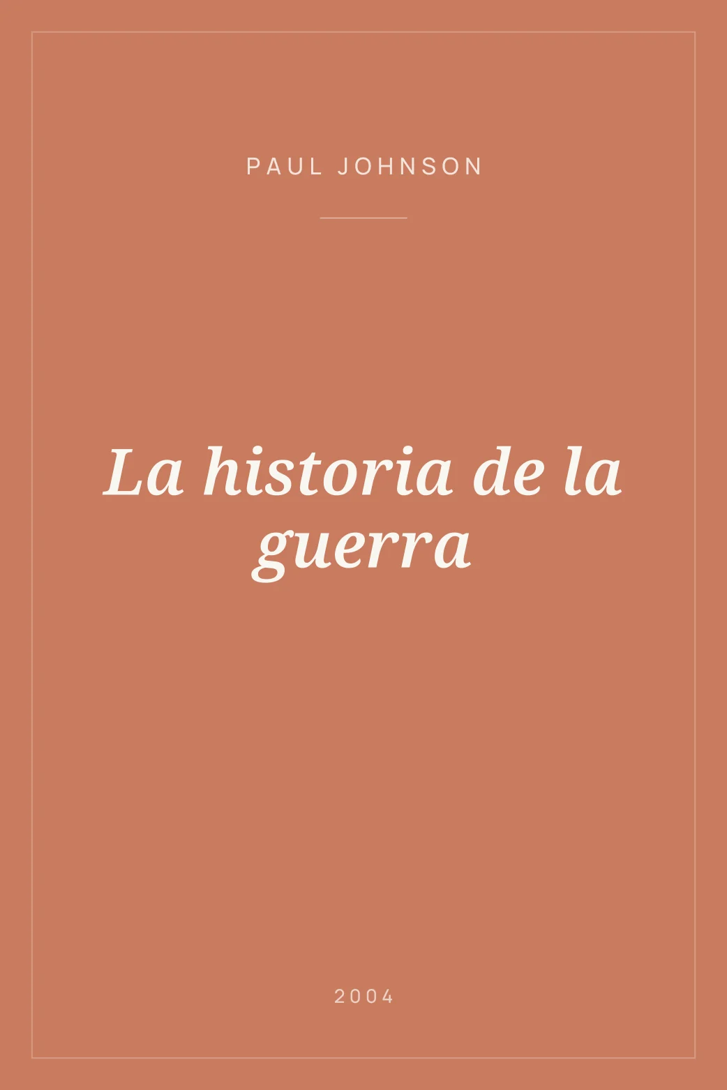 Portada de La historia de la guerra