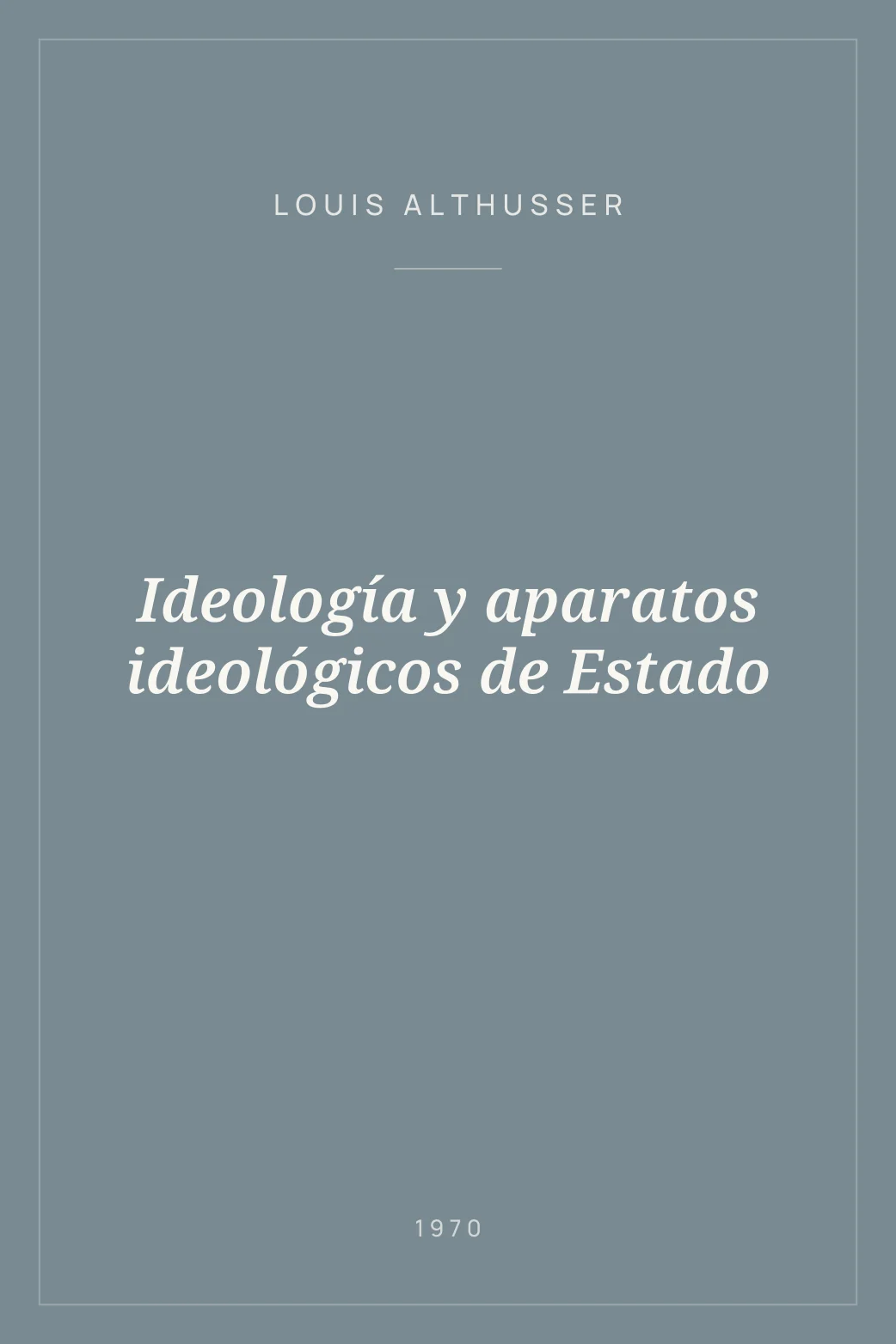 Portada de Ideología y aparatos ideológicos de Estado