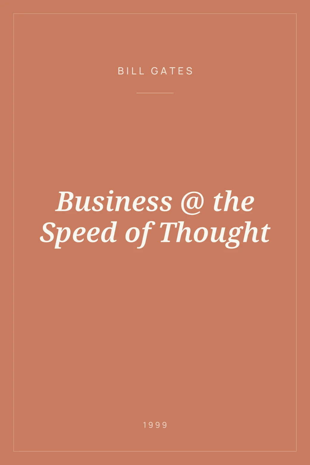 Portada de Business @ the Speed of Thought