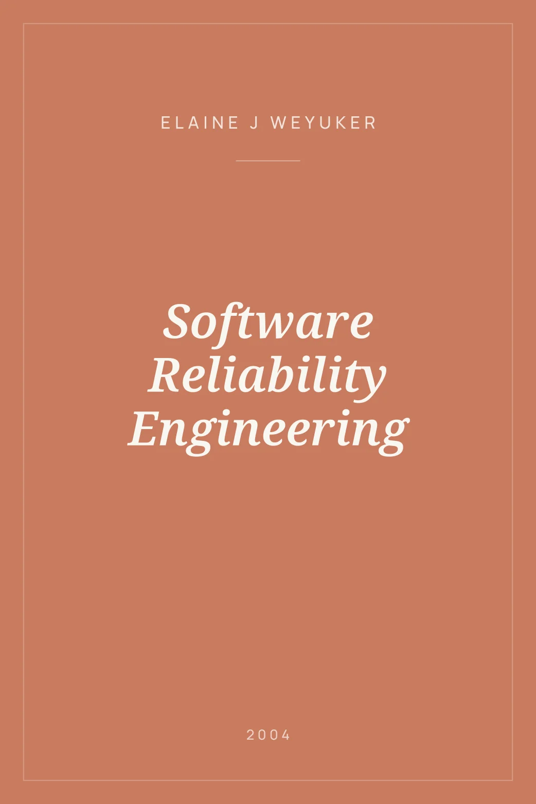 Portada de Software Reliability Engineering