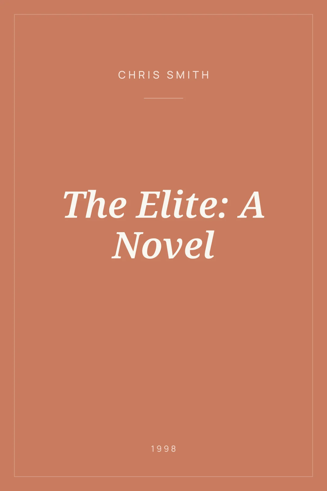 Portada de The Elite: A Novel