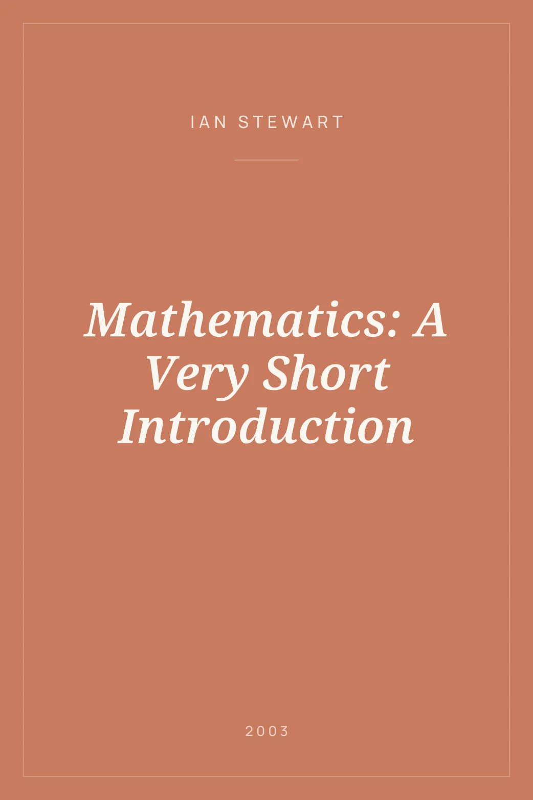 Portada de Mathematics: A Very Short Introduction