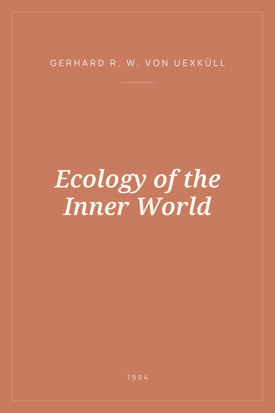 Portada de Ecology of the Inner World