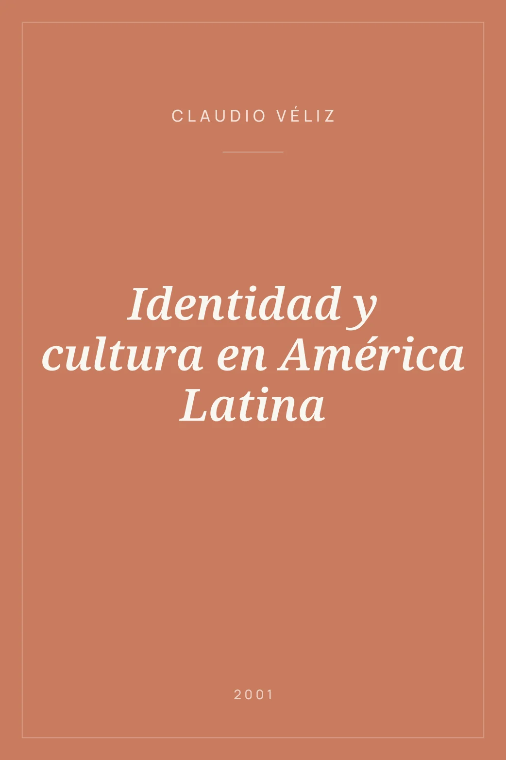 Portada de Identidad y cultura en América Latina