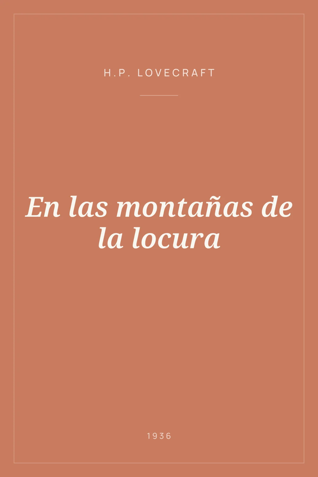 Portada de En las montañas de la locura