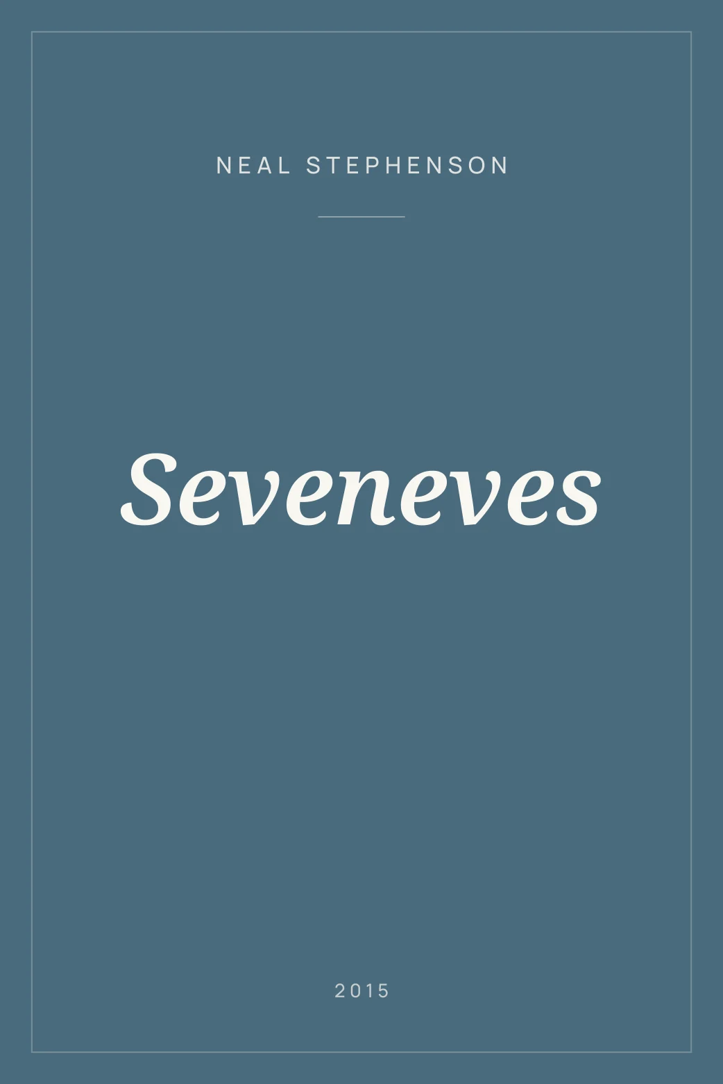 Portada de Seveneves