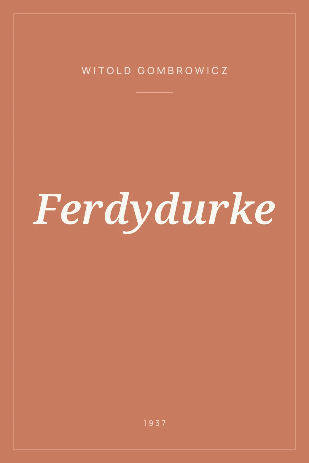 Portada de Ferdydurke