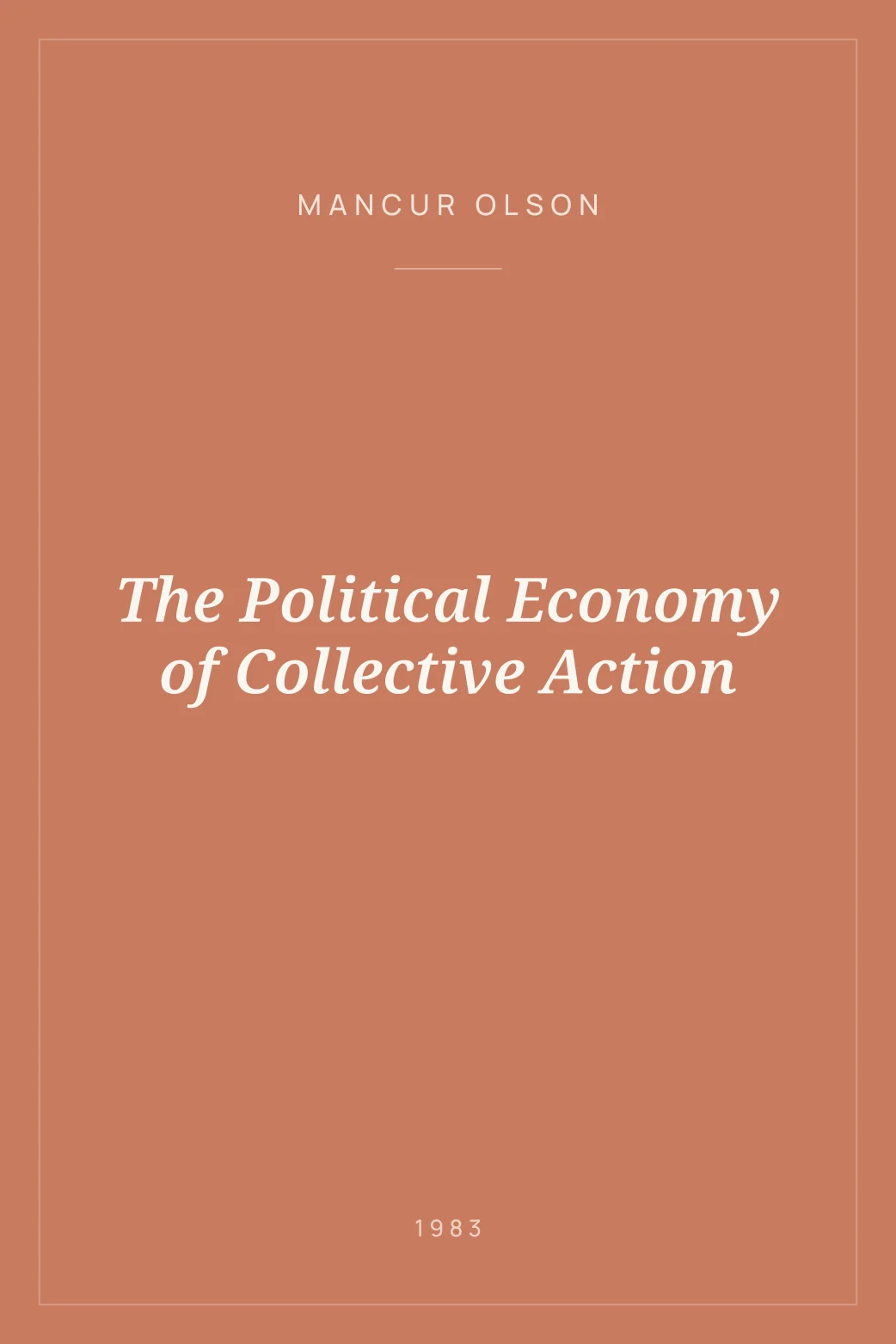 Portada de The Political Economy of Collective Action