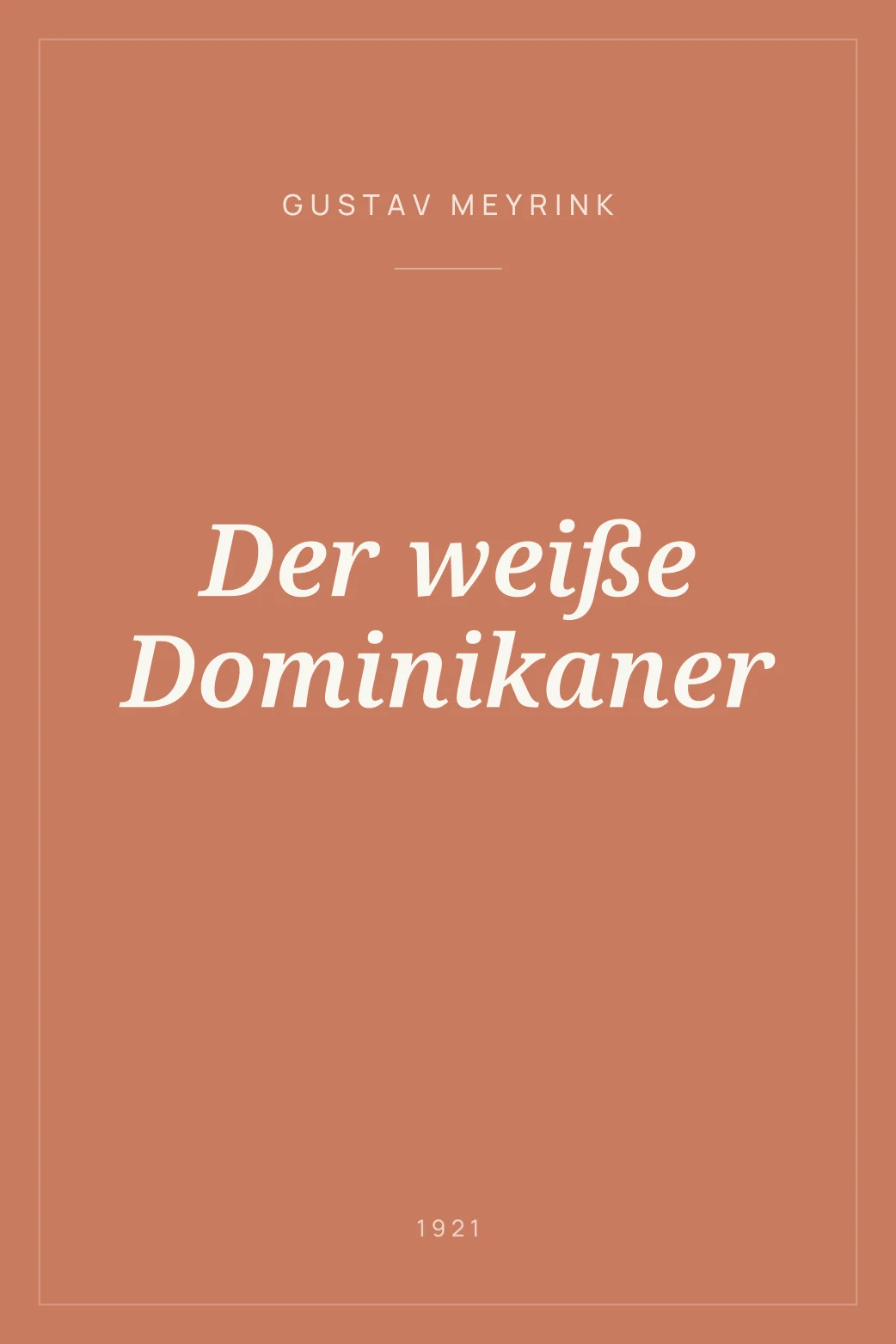 Portada de Der weiße Dominikaner