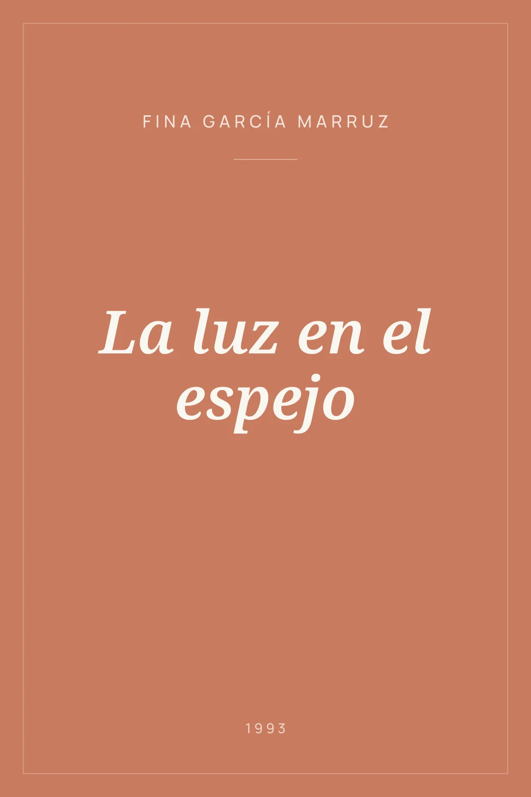 Portada de La luz en el espejo