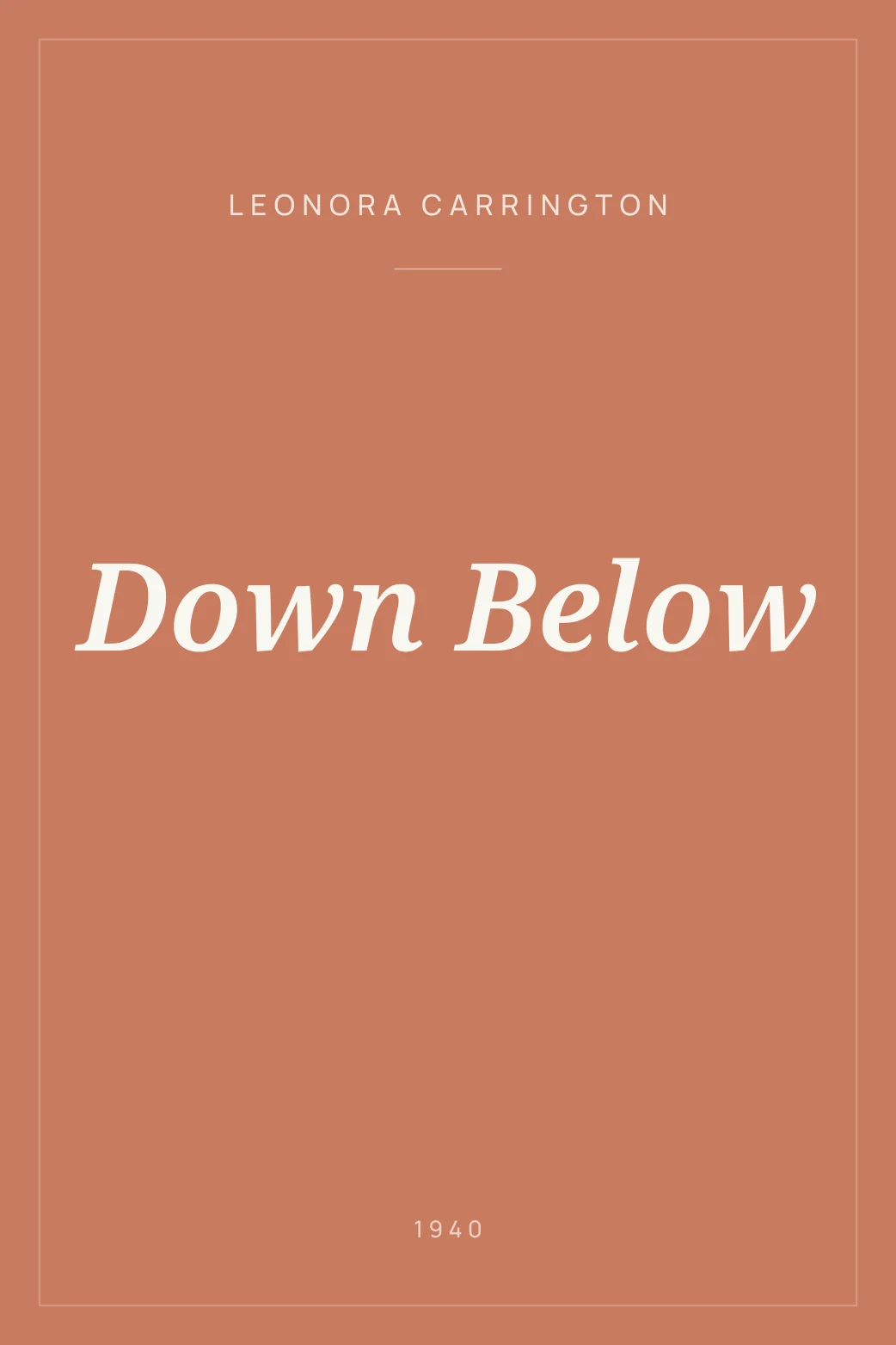 Portada de Down Below