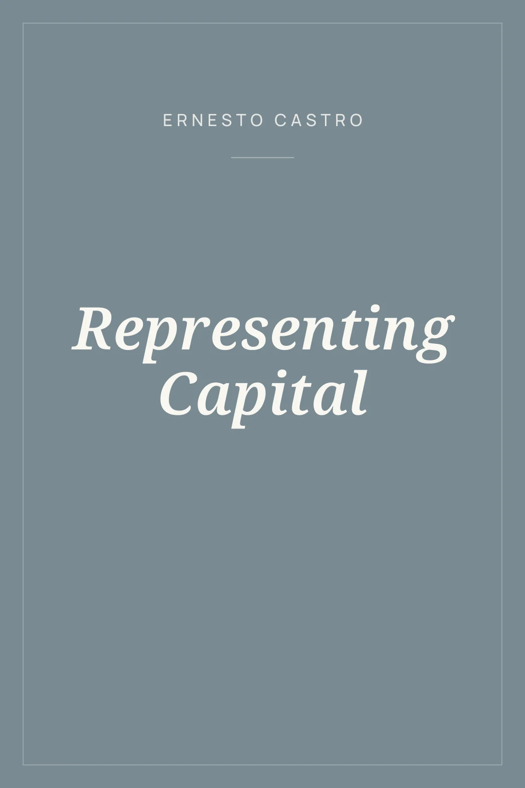 Portada de Representing Capital