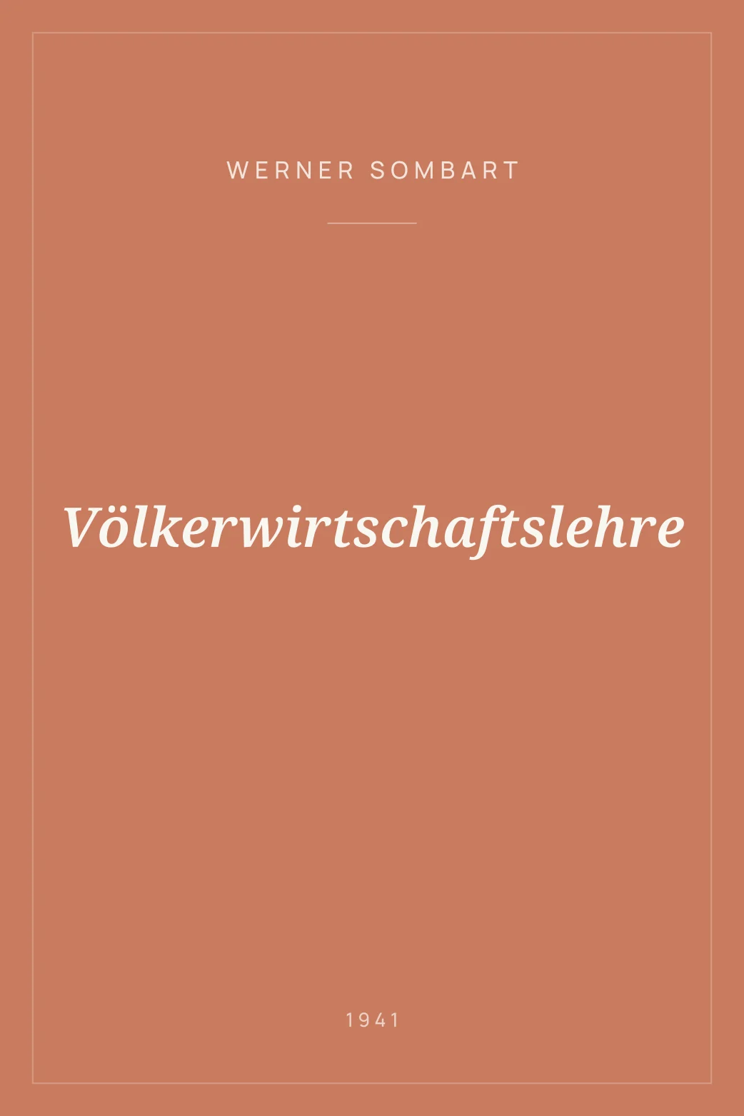 Portada de Völkerwirtschaftslehre