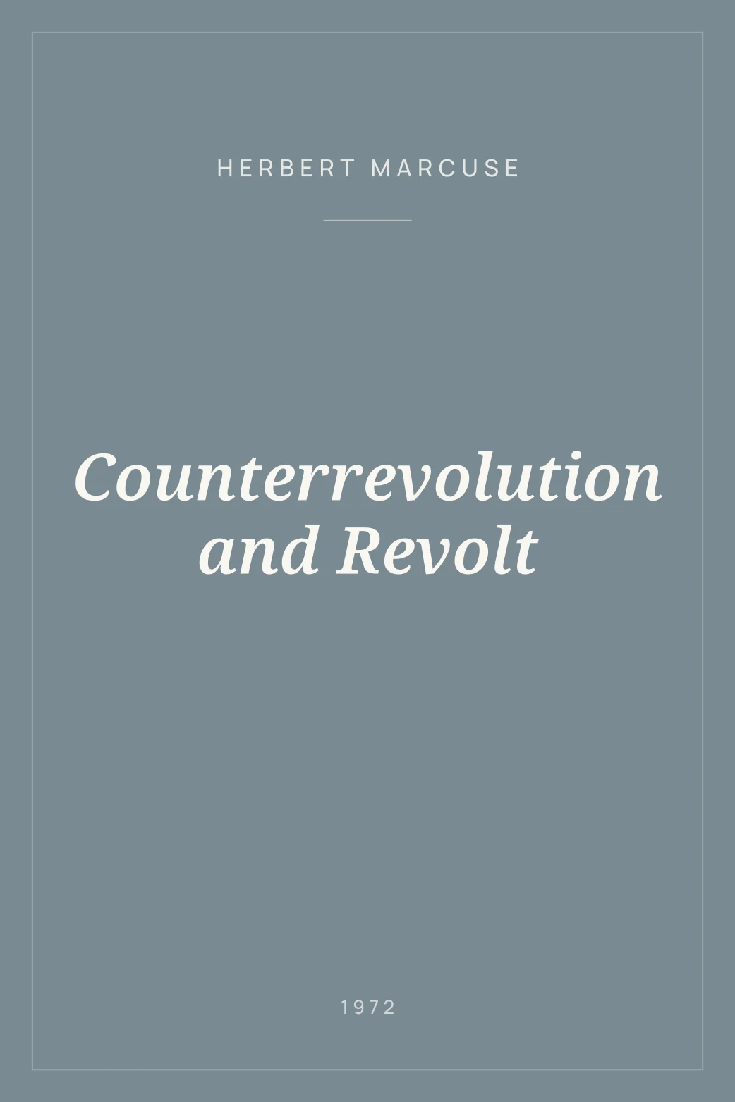 Portada de Counterrevolution and Revolt