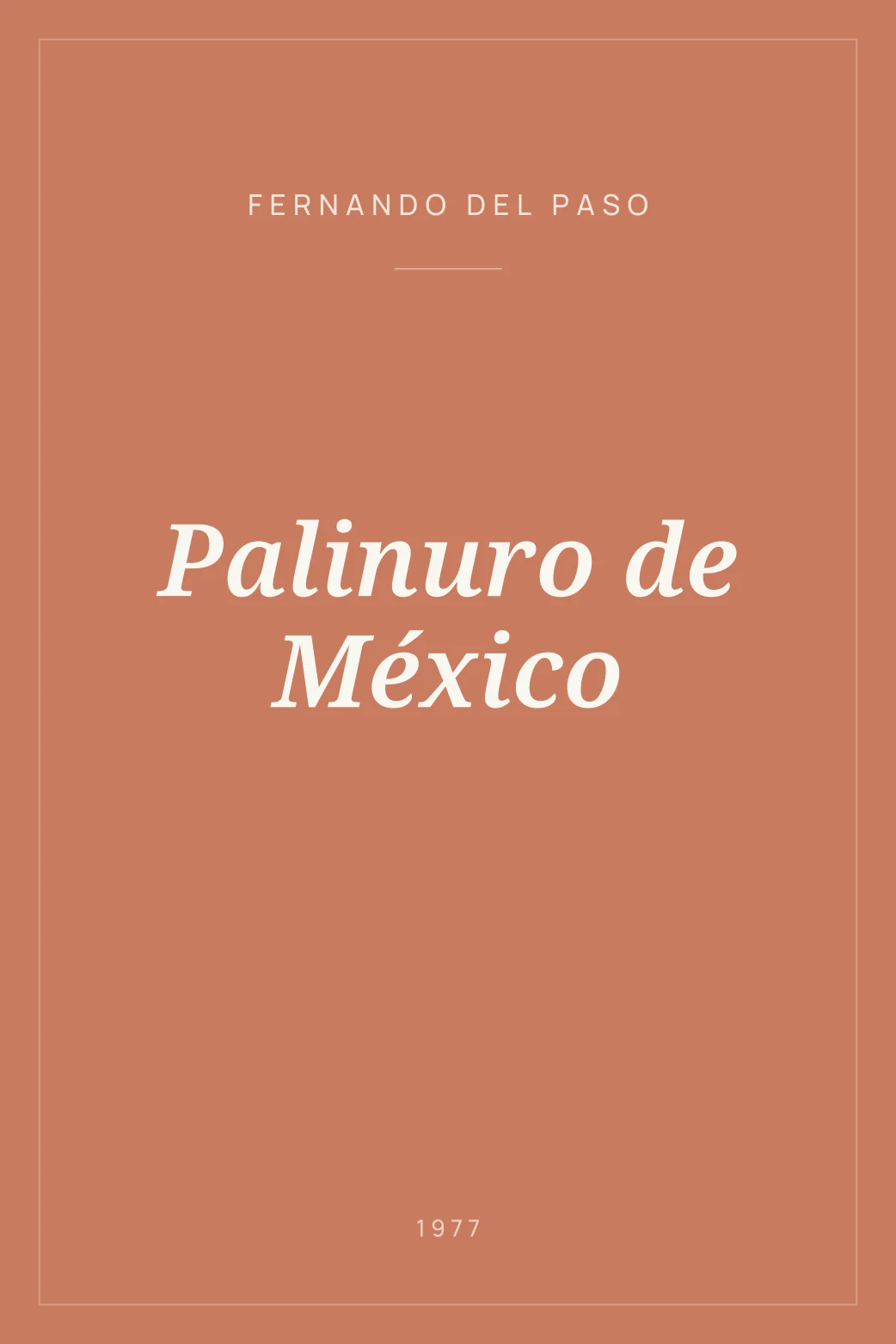 Portada de Palinuro de México