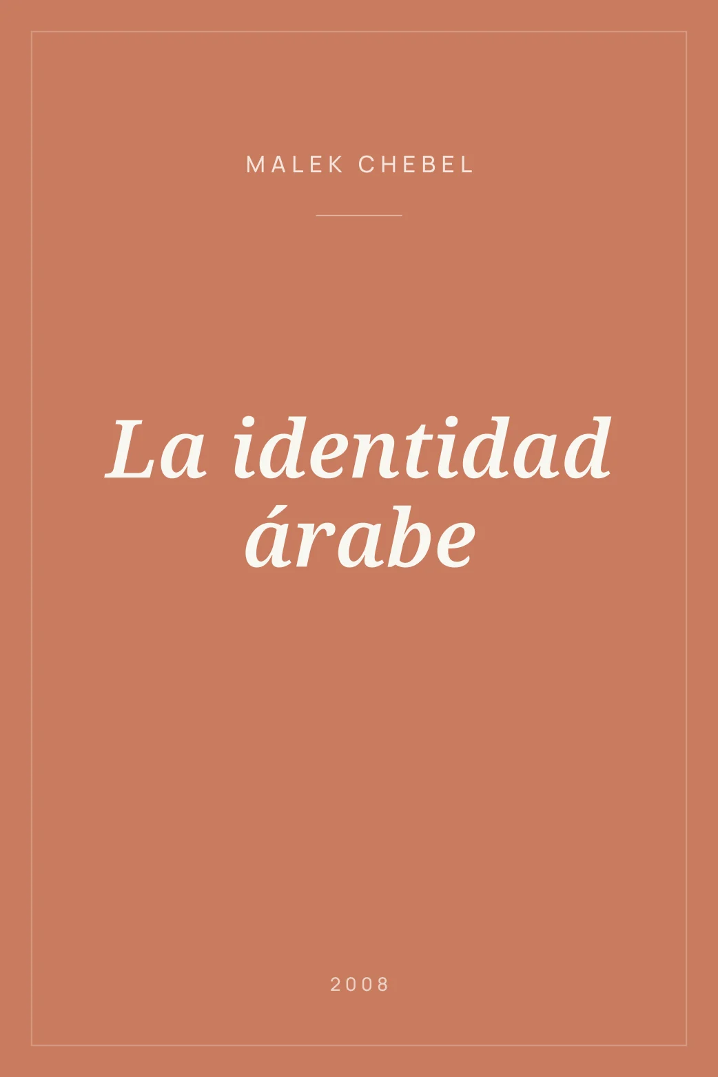 Portada de La identidad árabe
