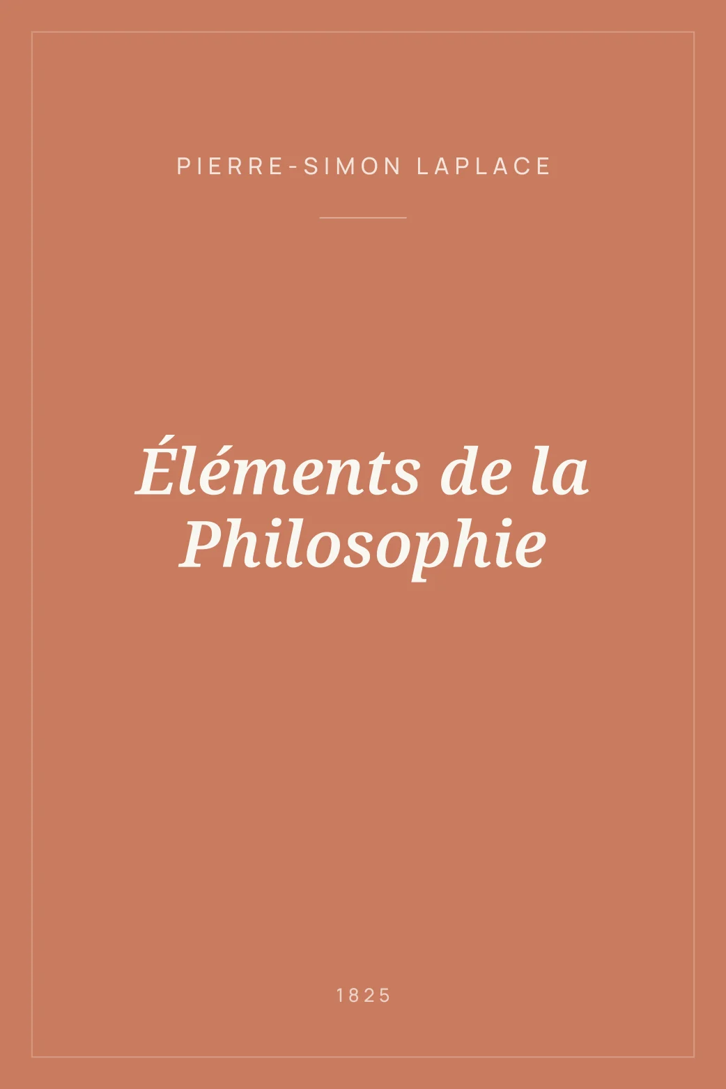 Portada de Éléments de la Philosophie
