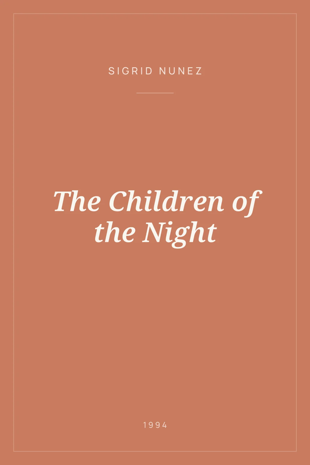 Portada de The Children of the Night
