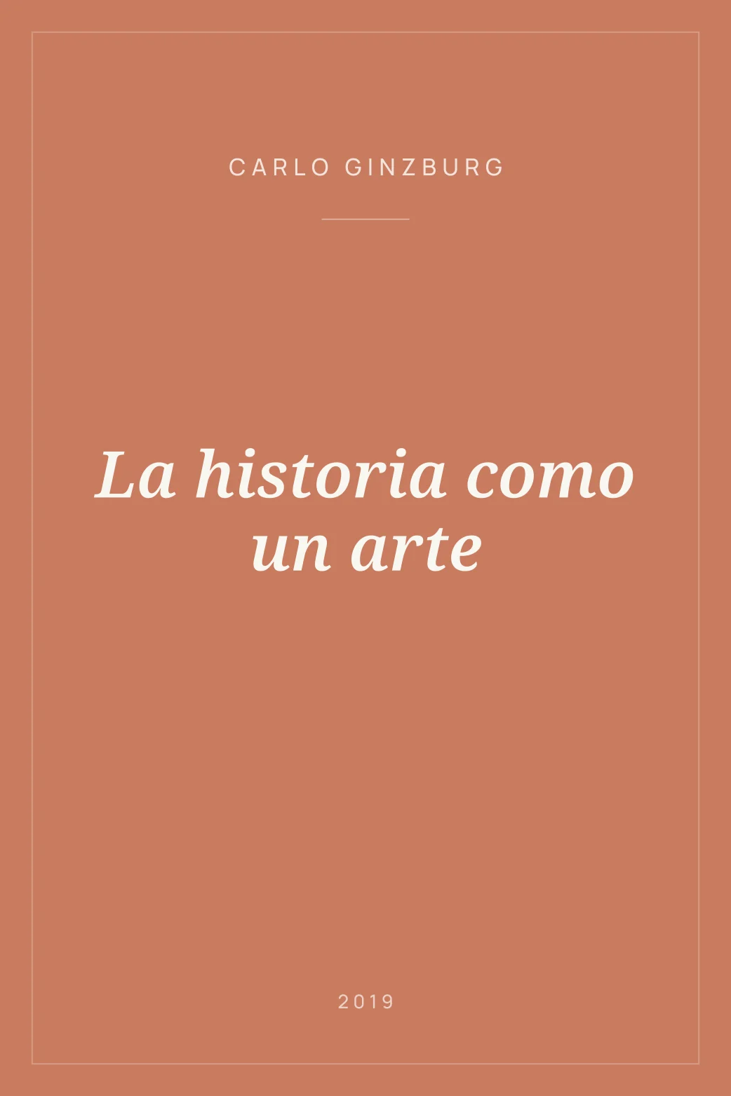 Portada de La historia como un arte