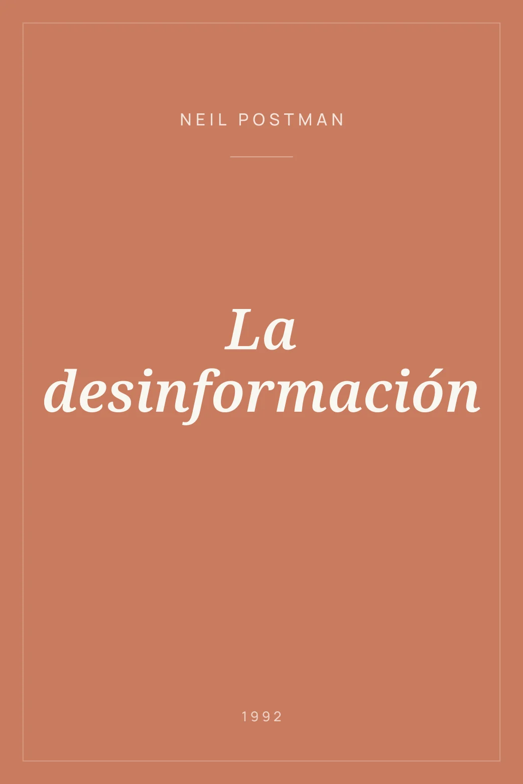 Portada de La desinformación