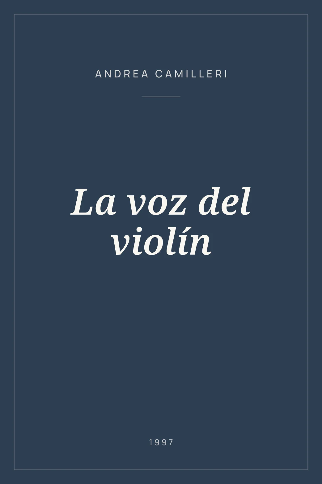 Portada de La voz del violín