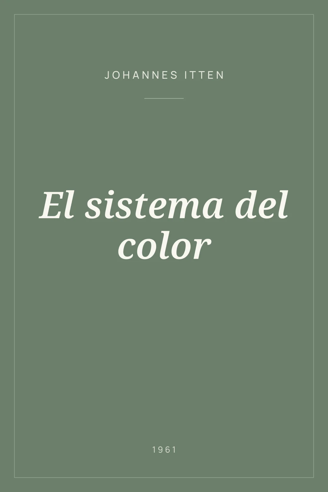 Portada de El sistema del color
