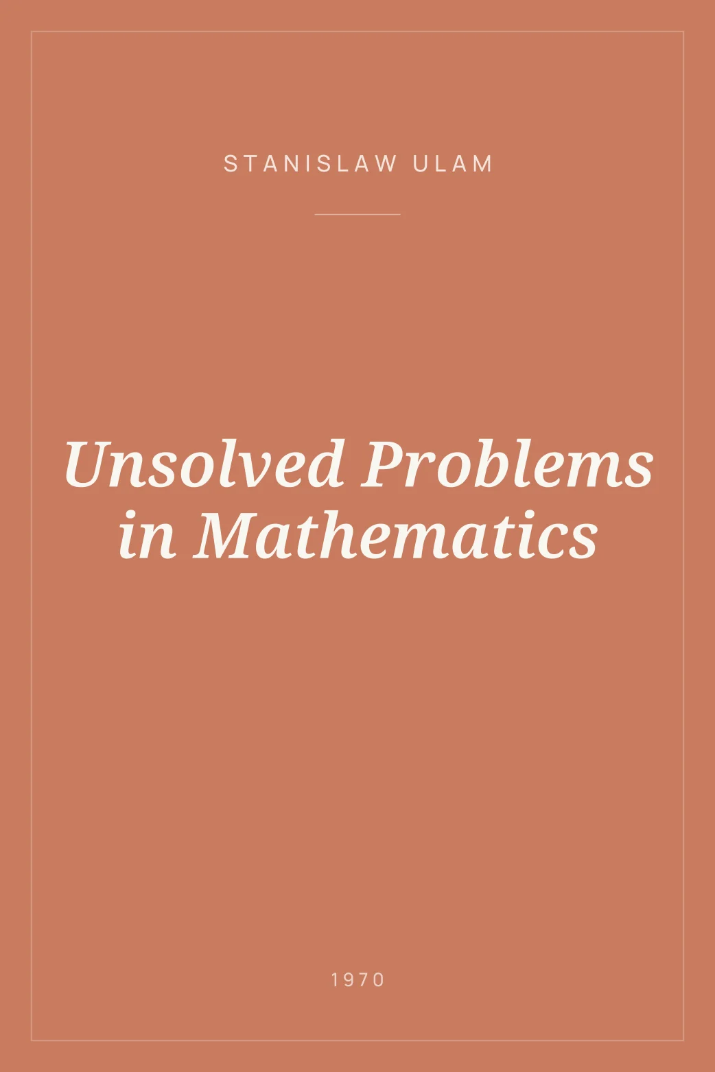 Portada de Unsolved Problems in Mathematics