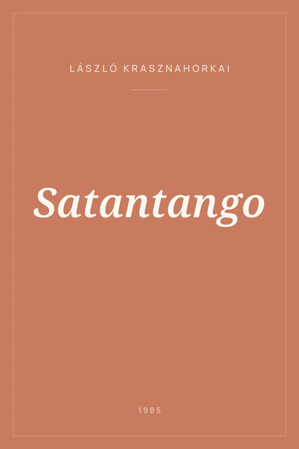 Portada de Satantango