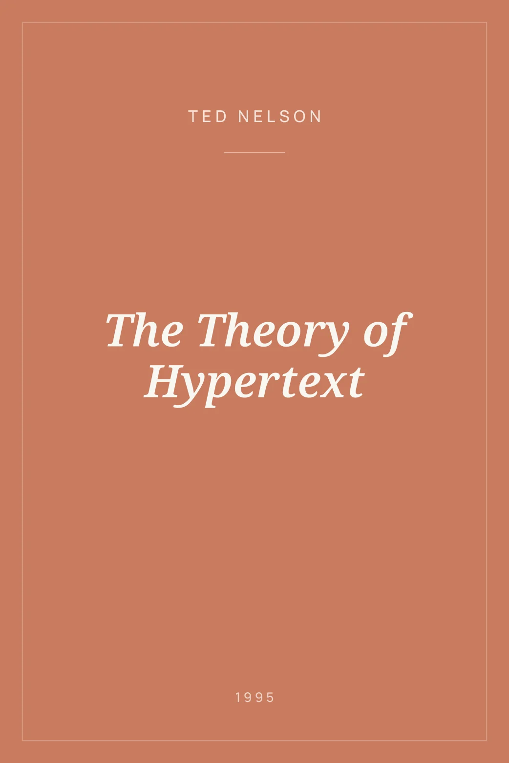 Portada de The Theory of Hypertext