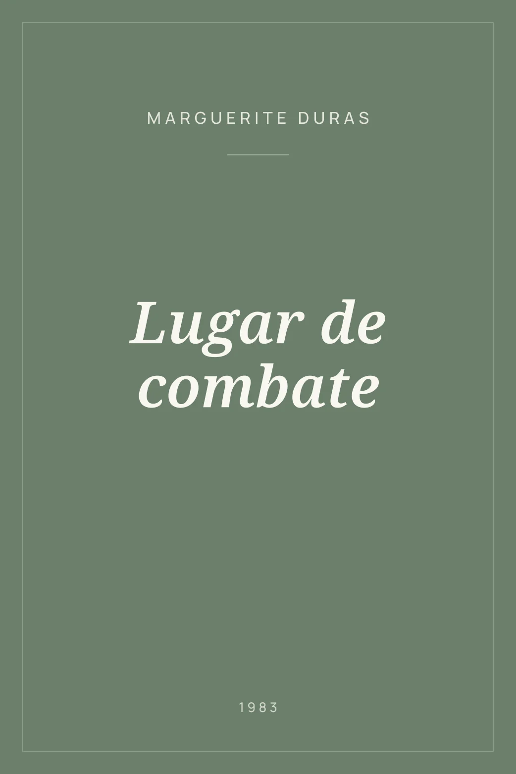 Portada de Lugar de combate