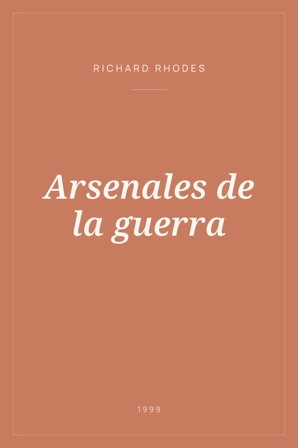 Portada de Arsenales de la guerra