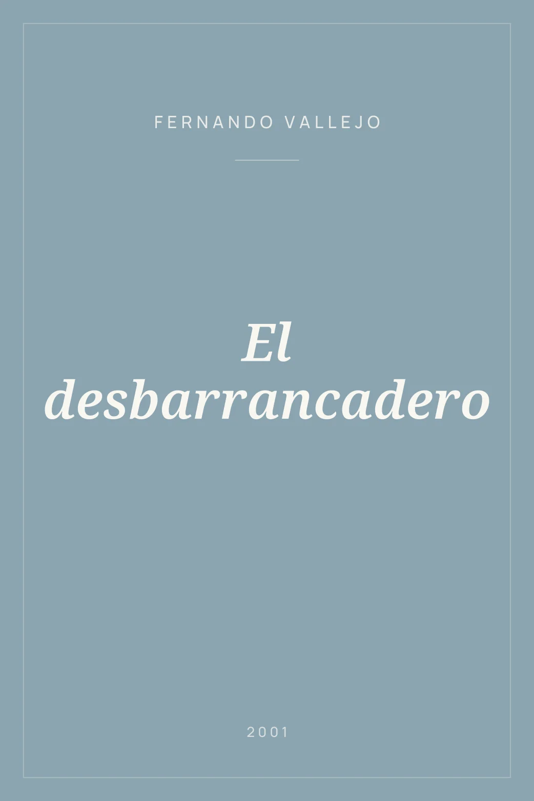 Portada de El desbarrancadero
