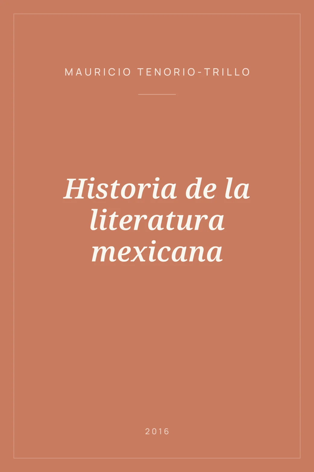 Portada de Historia de la literatura mexicana