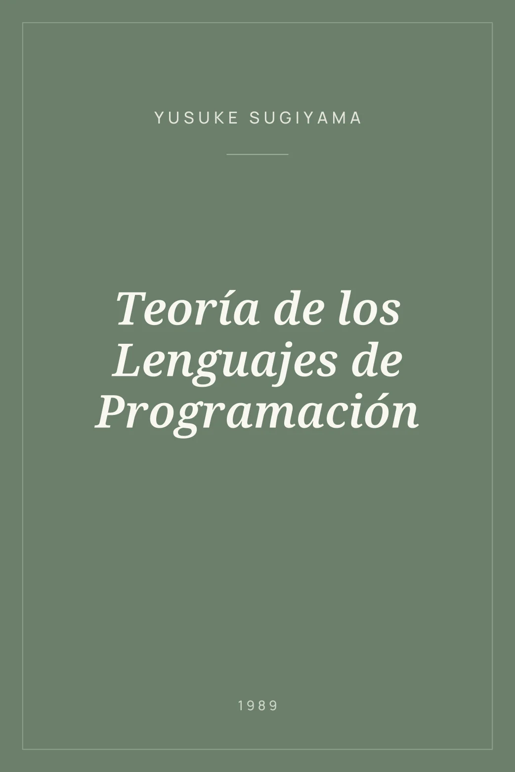 Portada de Teoría de los Lenguajes de Programación